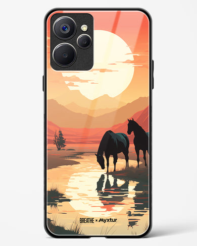 Horses by the Brook [BREATHE] Glass Case Phone Cover (Realme)