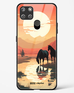 Horses by the Brook [BREATHE] Glass Case Phone Cover (Realme)