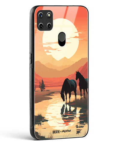 Horses by the Brook [BREATHE] Glass Case Phone Cover (Realme)