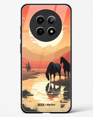 Horses by the Brook [BREATHE] Glass Case Phone Cover (Realme)