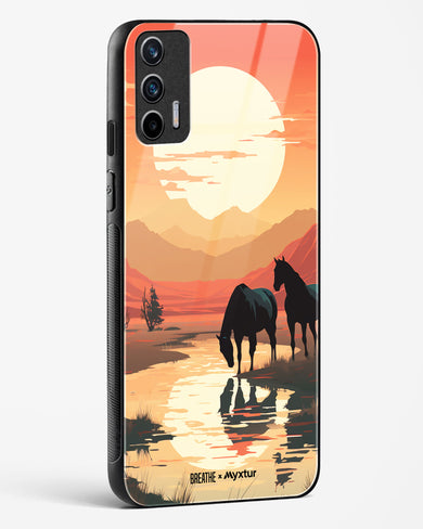 Horses by the Brook [BREATHE] Glass Case Phone Cover (Realme)