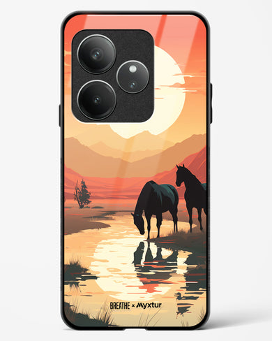 Horses by the Brook [BREATHE] Glass Case Phone Cover (Realme)
