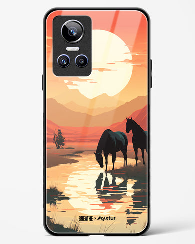 Horses by the Brook [BREATHE] Glass Case Phone Cover (Realme)