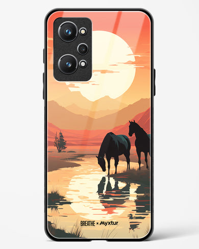 Horses by the Brook [BREATHE] Glass Case Phone Cover (Realme)