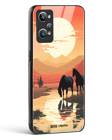 Horses by the Brook [BREATHE] Glass Case Phone Cover (Realme)