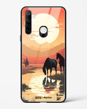 Horses by the Brook [BREATHE] Glass Case Phone Cover (Realme)