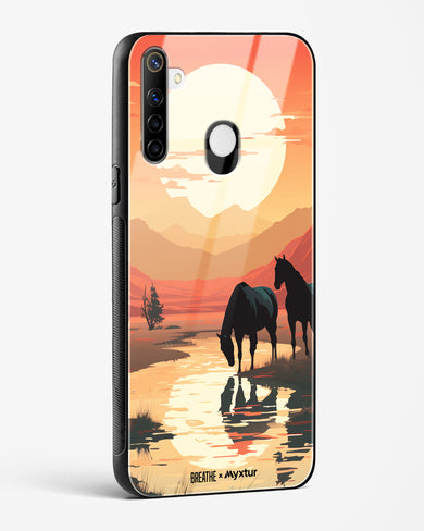 Horses by the Brook [BREATHE] Glass Case Phone Cover (Realme)