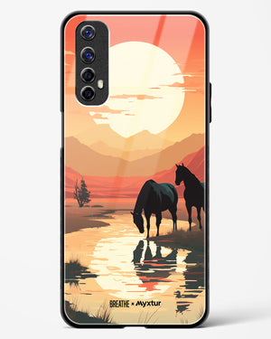 Horses by the Brook [BREATHE] Glass Case Phone Cover (Realme)