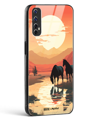 Horses by the Brook [BREATHE] Glass Case Phone Cover (Realme)