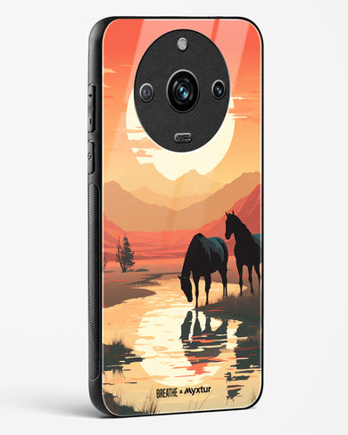 Horses by the Brook [BREATHE] Glass Case Phone Cover (Realme)