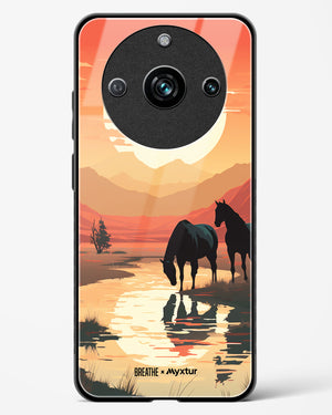Horses by the Brook [BREATHE] Glass Case Phone Cover (Realme)