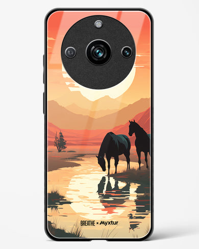 Horses by the Brook [BREATHE] Glass Case Phone Cover (Realme)