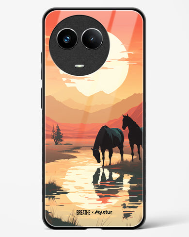 Horses by the Brook [BREATHE] Glass Case Phone Cover (Realme)