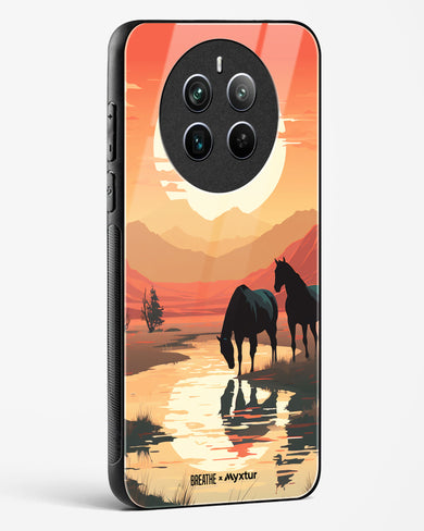 Horses by the Brook [BREATHE] Glass Case Phone Cover (Realme)