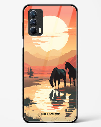 Horses by the Brook [BREATHE] Glass Case Phone Cover (Realme)