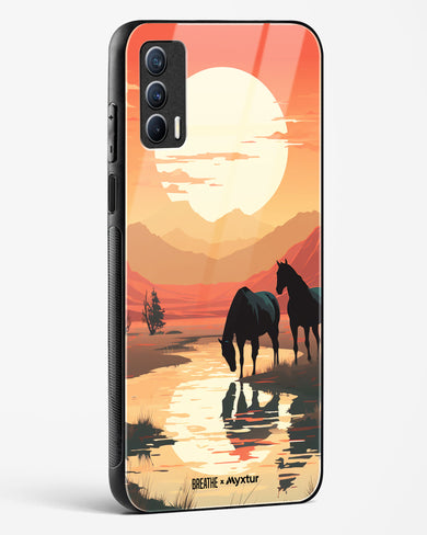 Horses by the Brook [BREATHE] Glass Case Phone Cover (Realme)