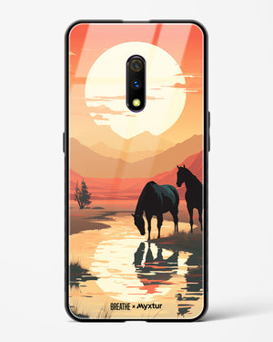Horses by the Brook [BREATHE] Glass Case Phone Cover (Realme)