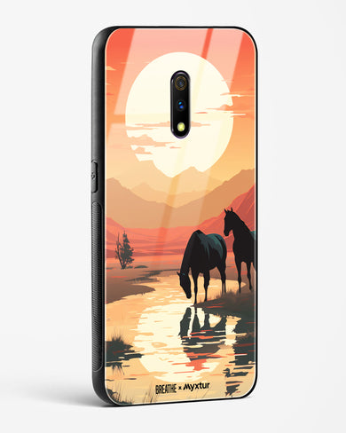 Horses by the Brook [BREATHE] Glass Case Phone Cover (Realme)