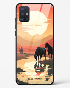 Horses by the Brook [BREATHE] Glass Case Phone Cover (Samsung)