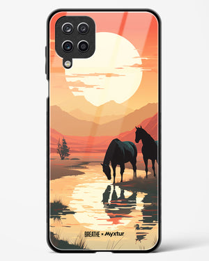 Horses by the Brook [BREATHE] Glass Case Phone Cover-(Samsung)
