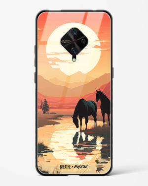 Horses by the Brook [BREATHE] Glass Case Phone Cover-(Vivo)
