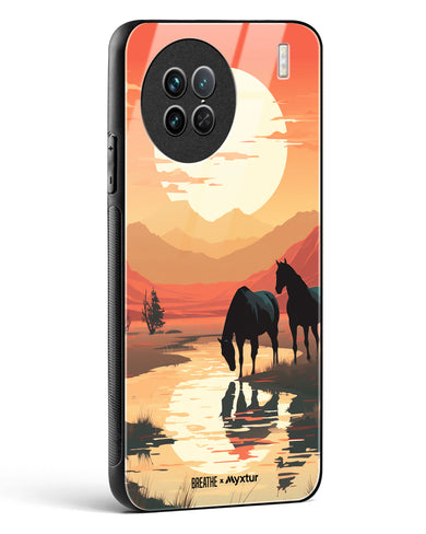 Horses by the Brook [BREATHE] Glass Case Phone Cover (Vivo)
