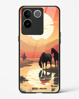 Horses by the Brook [BREATHE] Glass Case Phone Cover-(Vivo)