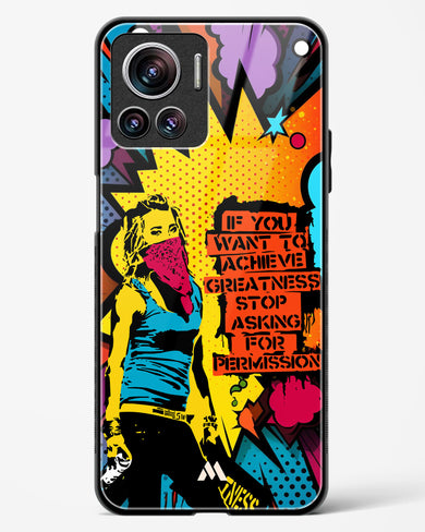 Stop Asking Permission Glass Case Phone Cover (Motorola)