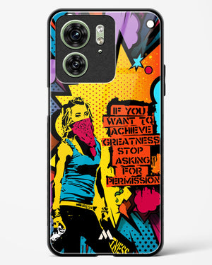 Stop Asking Permission Glass Case Phone Cover-(Motorola)