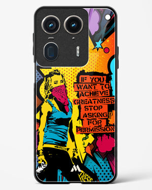 Stop Asking Permission Glass Case Phone Cover (Motorola)