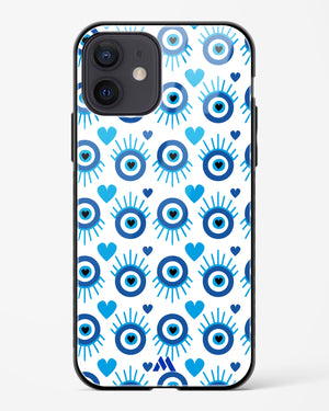 Eye Heart Embrace Glass Case Phone Cover-(Apple)