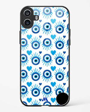 Eye Heart Embrace Glass Case Phone Cover (Nothing)