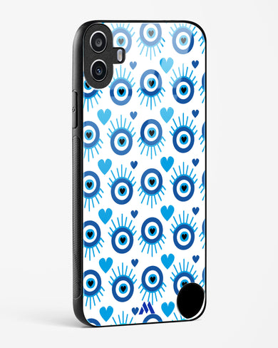 Eye Heart Embrace Glass Case Phone Cover (Nothing)