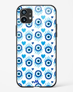 Eye Heart Embrace Glass Case Phone Cover (Nothing)