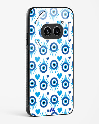 Eye Heart Embrace Glass Case Phone Cover (Nothing)
