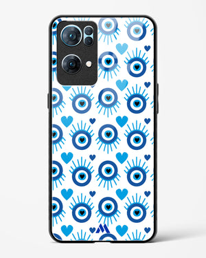 Eye Heart Embrace Glass Case Phone Cover-(Oppo)