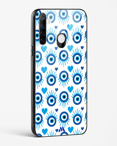 Eye Heart Embrace Glass Case Phone Cover-(Realme)