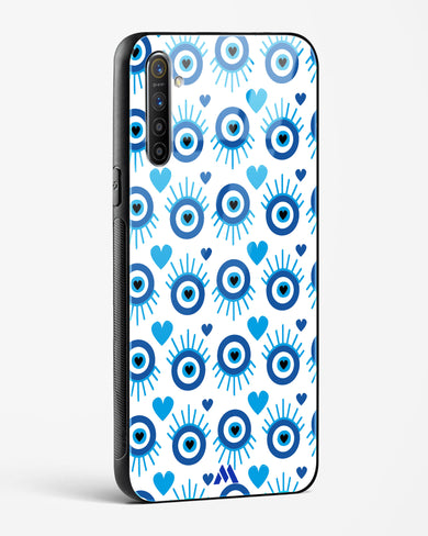 Eye Heart Embrace Glass Case Phone Cover-(Realme)