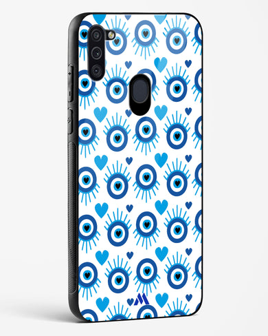 Eye Heart Embrace Glass Case Phone Cover-(Samsung)