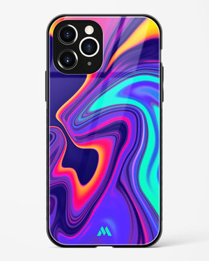 Colourful Swirls Glass Case Phone Cover-(Apple)