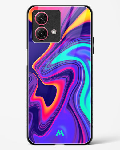 Colourful Swirls Glass Case Phone Cover-(Motorola)