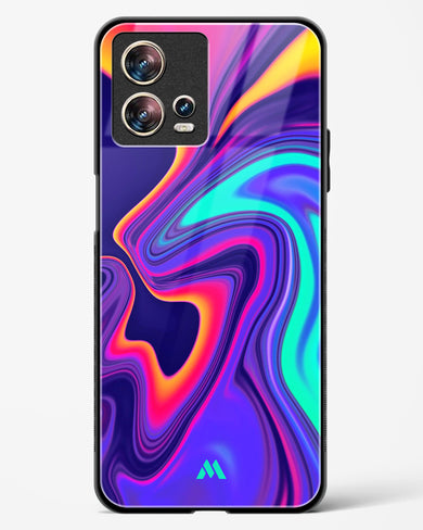 Colourful Swirls Glass Case Phone Cover-(Motorola)