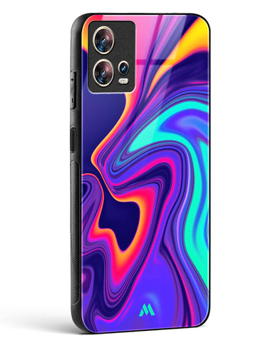 Colourful Swirls Glass Case Phone Cover-(Motorola)