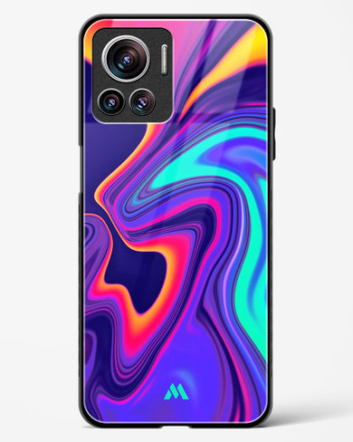 Colourful Swirls Glass Case Phone Cover-(Motorola)