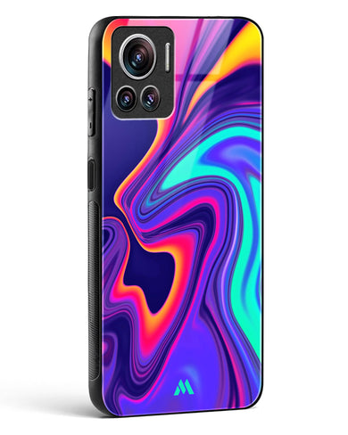 Colourful Swirls Glass Case Phone Cover-(Motorola)