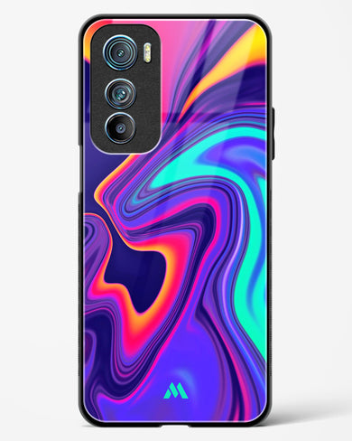 Colourful Swirls Glass Case Phone Cover-(Motorola)