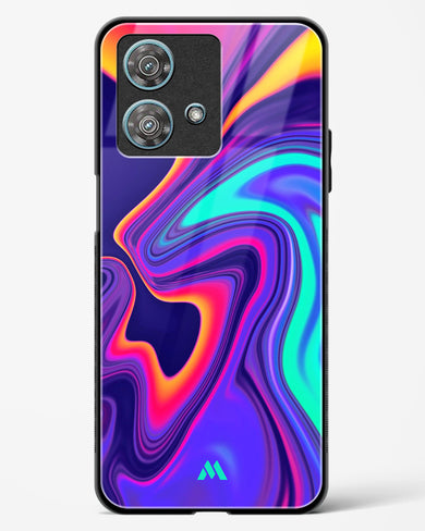 Colourful Swirls Glass Case Phone Cover-(Motorola)