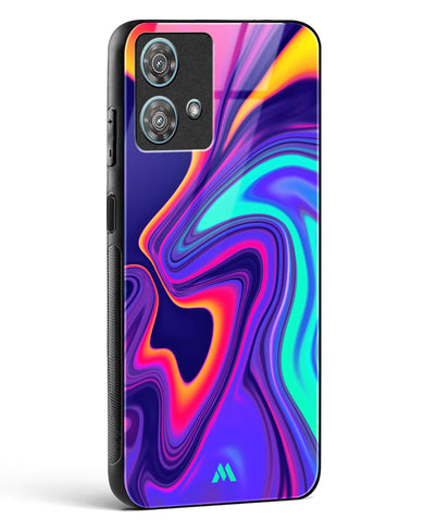Colourful Swirls Glass Case Phone Cover-(Motorola)