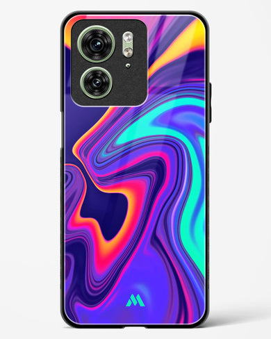 Colourful Swirls Glass Case Phone Cover-(Motorola)