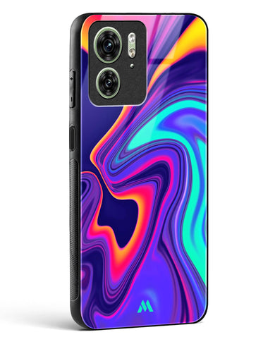 Colourful Swirls Glass Case Phone Cover-(Motorola)